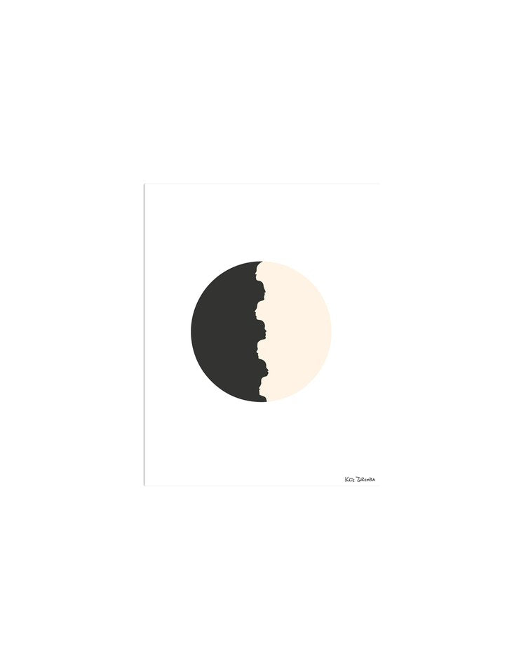 Moon Faces Giclee Art Print