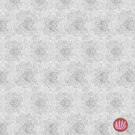 Pinstripe Floral Wallpaper SMALL SCALE