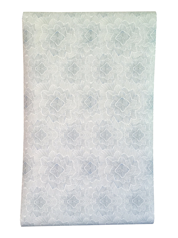 Pinstripe Floral Wallpaper SMALL SCALE