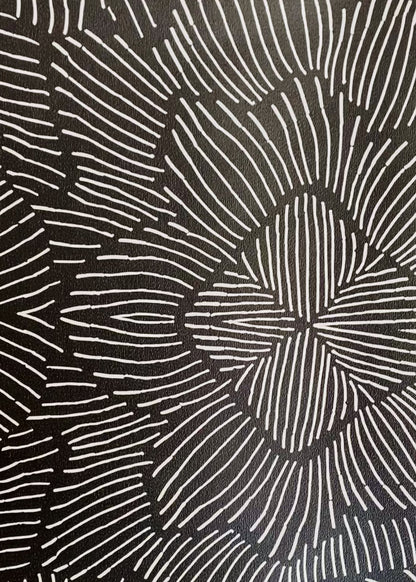 Pinstripe Floral Wallpaper